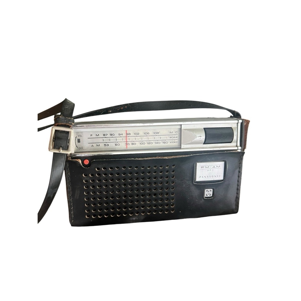 Vintage Panasonic RF-680D FM AM Transistor Radio Japan Working Case Strap